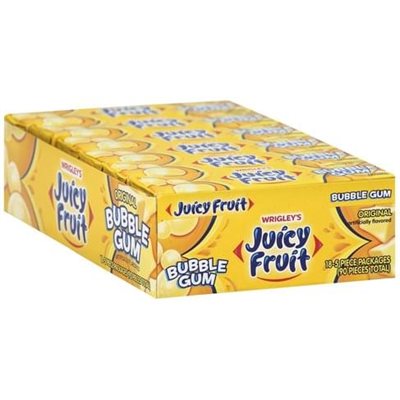 JUICY FRUIT BUBBLE GUM ORIGINAL 18CT