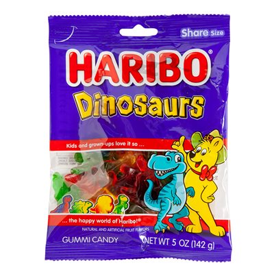 HARIBO PEG DINOSAURS 5OZ