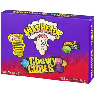 WARHEAD VIDEO SOUR CHEWY CUBE 4OZ