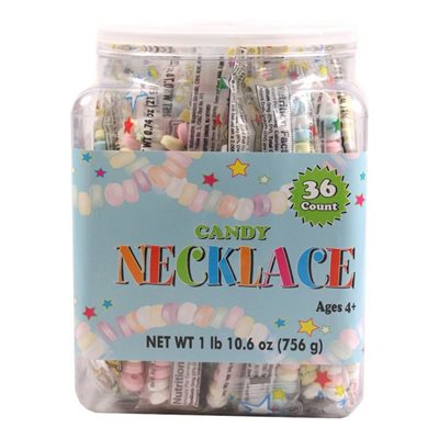 CANDY NECKLACE JAR 36CT