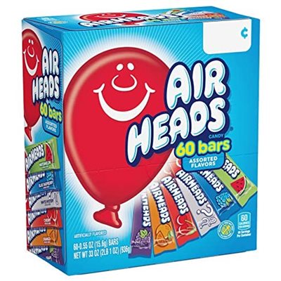AIRHEADS ASSORTED BARS 60CT
