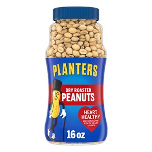 PLANTERS DRY ROASTED SALTED PEANUT JAR 16OZ