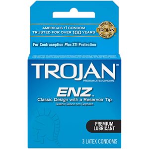 TROJAN LT BLUE LUBED 3PK