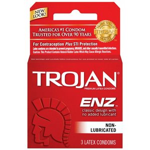 TROJAN RED NON-LUBE 3PK