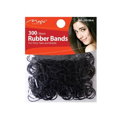 BLACK RUBBER BAND BAG 300PK