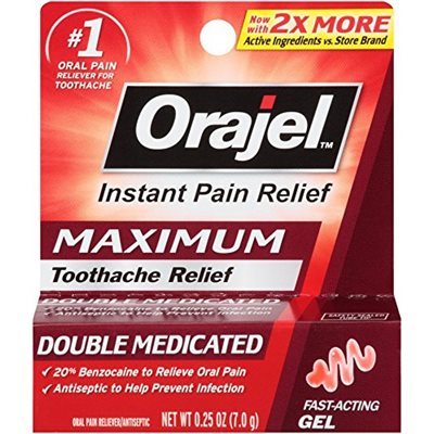 ORAJEL ADULT MAX STRENGTH 3X .25OZ EA