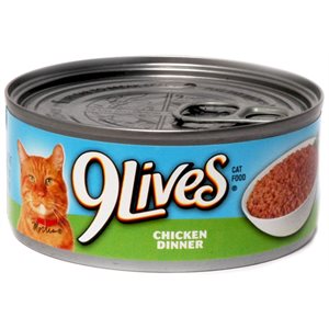 9-LIVES MEATY PATE CHICKEN DINNER 24CT