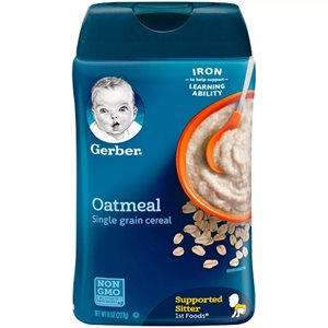 GERBER BABY CEREAL OATMEAL 8OZ
