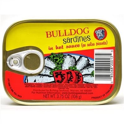 BULLDOG SARDINES HOT 3.75OZ