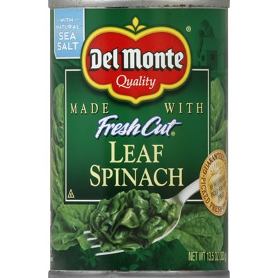 DEL MONTE WHOLE LEAF SPINACH 13.5OZ