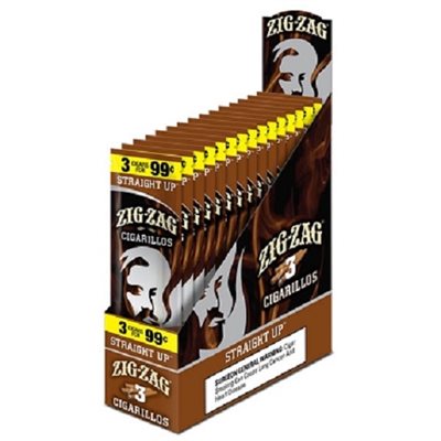 ZIG ZAG CIGARILLOS STRAIGHT UP 3 / 99