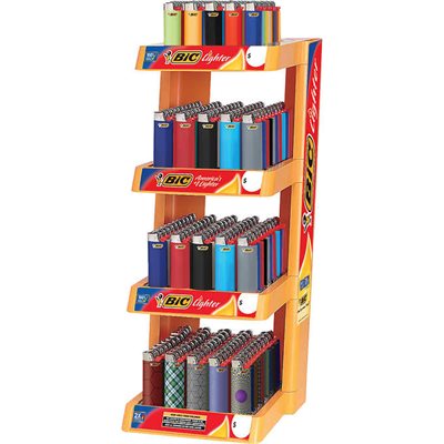 LIGHTER BIC 4 TIER DISPLAY