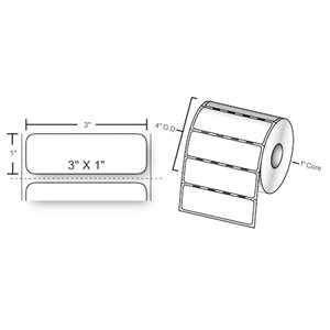 ZEBRA 3X1 SHELF LABEL 1ROLL