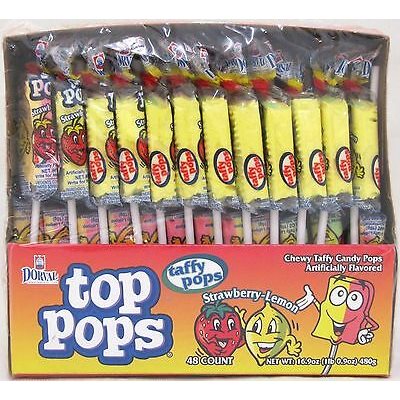 DORVAL TOP POPS STRAWBERRY / LEMON 48CT