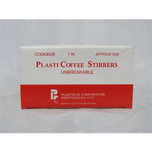 PLASTIC COFFEE STIRRERS RED / BLUE 5" 1000CT