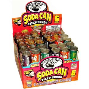 SODA CAN FIZZY CANDY 12CT