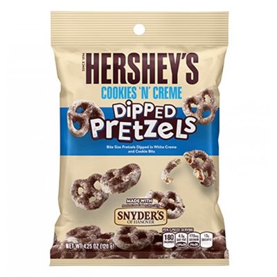 HERSHEY COOKIE / CREAM DIPPED PRETZEL 4.25OZ