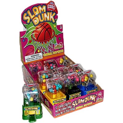 SLAMDUNK GUMBALL DISPENSER 12CT