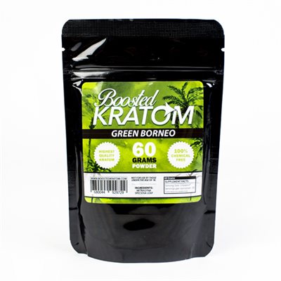 BOOSTED KRATOM 60G POWDER GREEN BORNEO EA