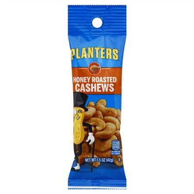 PLANTERS HONEY ROAST CASHEW TUBES 18CT