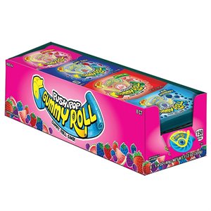 PUSH POP GUMMY ROLL 8CT