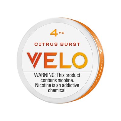 VELO CITRUS BURST 4MG NICOTINE POUCHES 5CT