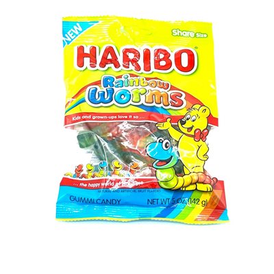 HARIBO PEG RAINBOW WORMS 5OZ