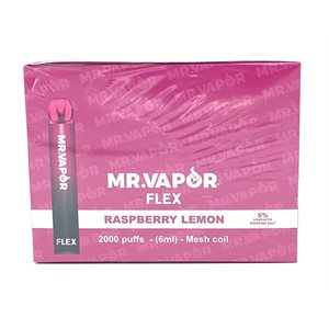 !MR VAPOR FLEXX 5% RASPBERRY LEMON 10CT