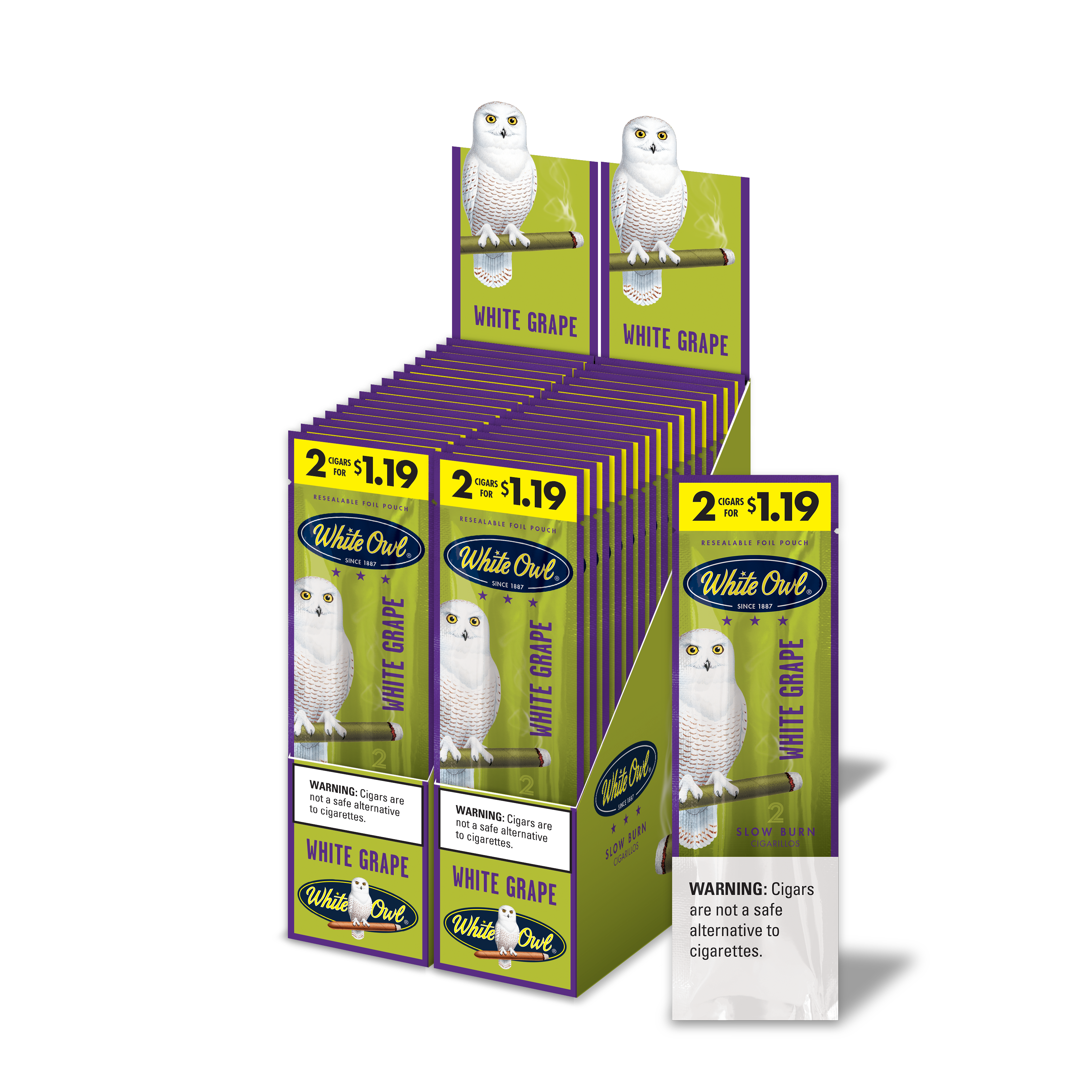 WHITE OWL FF WHITE GRAPE 2PK / 1.19