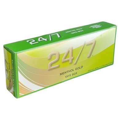 24 / 7 MENTHOL GOLD 100'S BOX