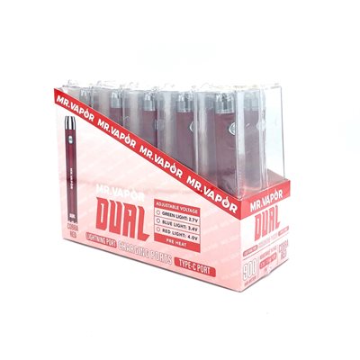 MR VAPOR DUAL 900 MAH BATTERY RED 10CT