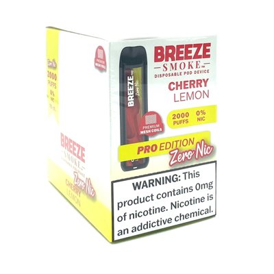 BREEZE PRO ZERO NIC- CHERRY LEMON 10CT