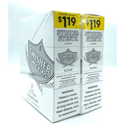 SWISHER CIG SILVER 2PK / 1.19