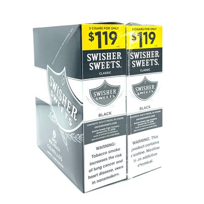 SWISHER CIG BLACK 2PK / 1.19