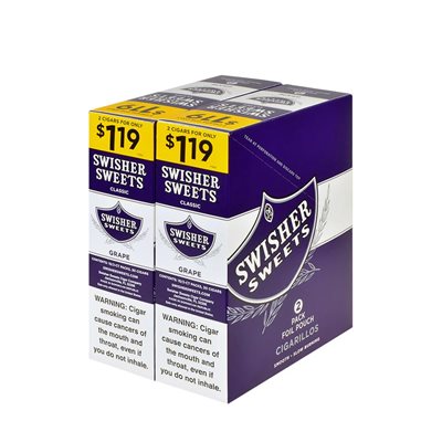 SWISHER CIG GRAPE 2PK / 1.19