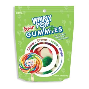 WHIRLY POP SOUR GUMMIES STANDUP BAG 7.5OZ