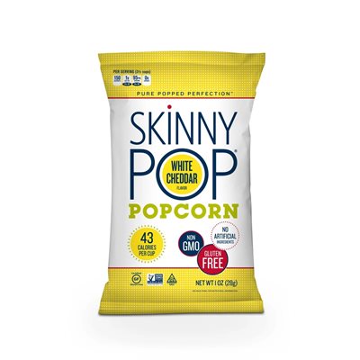 SKINNYPOP POPCORN WHITE CHEDDAR 1OZ