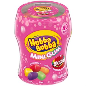 HUBBA BUBBA SKITTLES MINI GUM BOTTLES 4CT