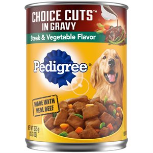 PEDIGREE CAN CHOICE CUT STEAK / VEG 13OZ / 12CT