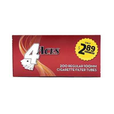 4 ACES TUBES REG 100S $2.89 5CT