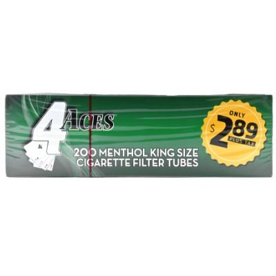 4 ACES TUBES MENTHOL $2.89 5CT