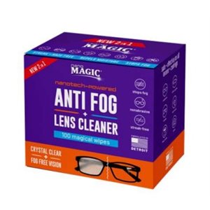 NANO MAGIC ANTI-FOG 2 IN 1 CLEANER WIPE 100CT