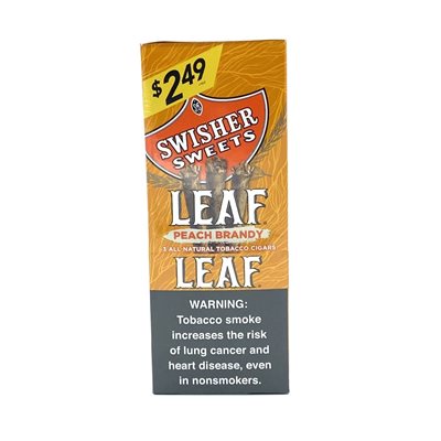 SWISHER LEAF PEACH BRANDY 3 / 2.49