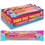 FACE TWISTERS SOUR BUBBLE STRAWBERRY 12CT