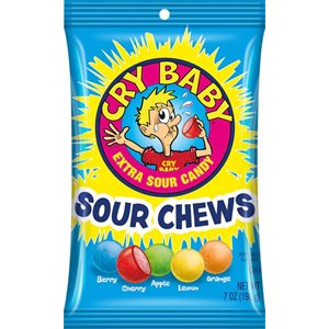 CRY BABY PEG SOUR CHEWS 7OZ