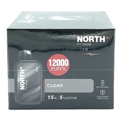 NORTH CLEAR 12000 PUFF 10CT