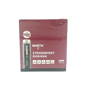 NORTH ZERO STRAW BANANA 5000 PUFF 10CT