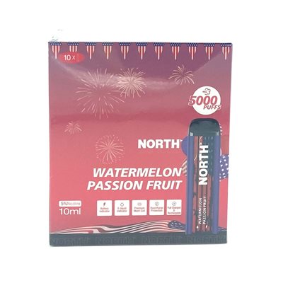 NORTH PATRIOTIC WATERMELON PASSION 5000 PUFF 10CT