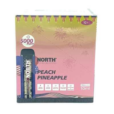 NORTH PATRIOTIC PEACH PINEAPPLE 5000 PUFF 10CT