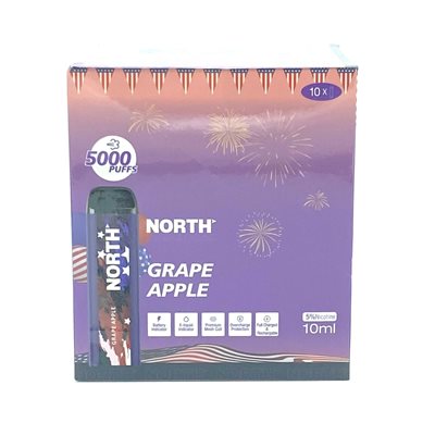 NORTH PATRIOTIC GRAPE APPLE 5000 PUFF 10CT